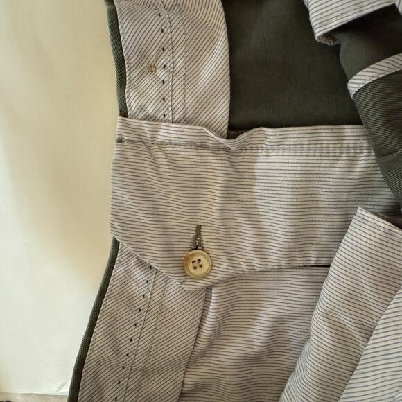 PETER MILLAR | Olive Green Cotton Flat Front Khaki Chino Pants Size 35 x 31 - Picture 6 of 7